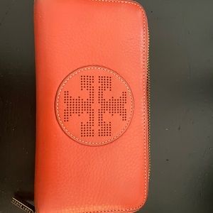 Tory Burch orange wallet